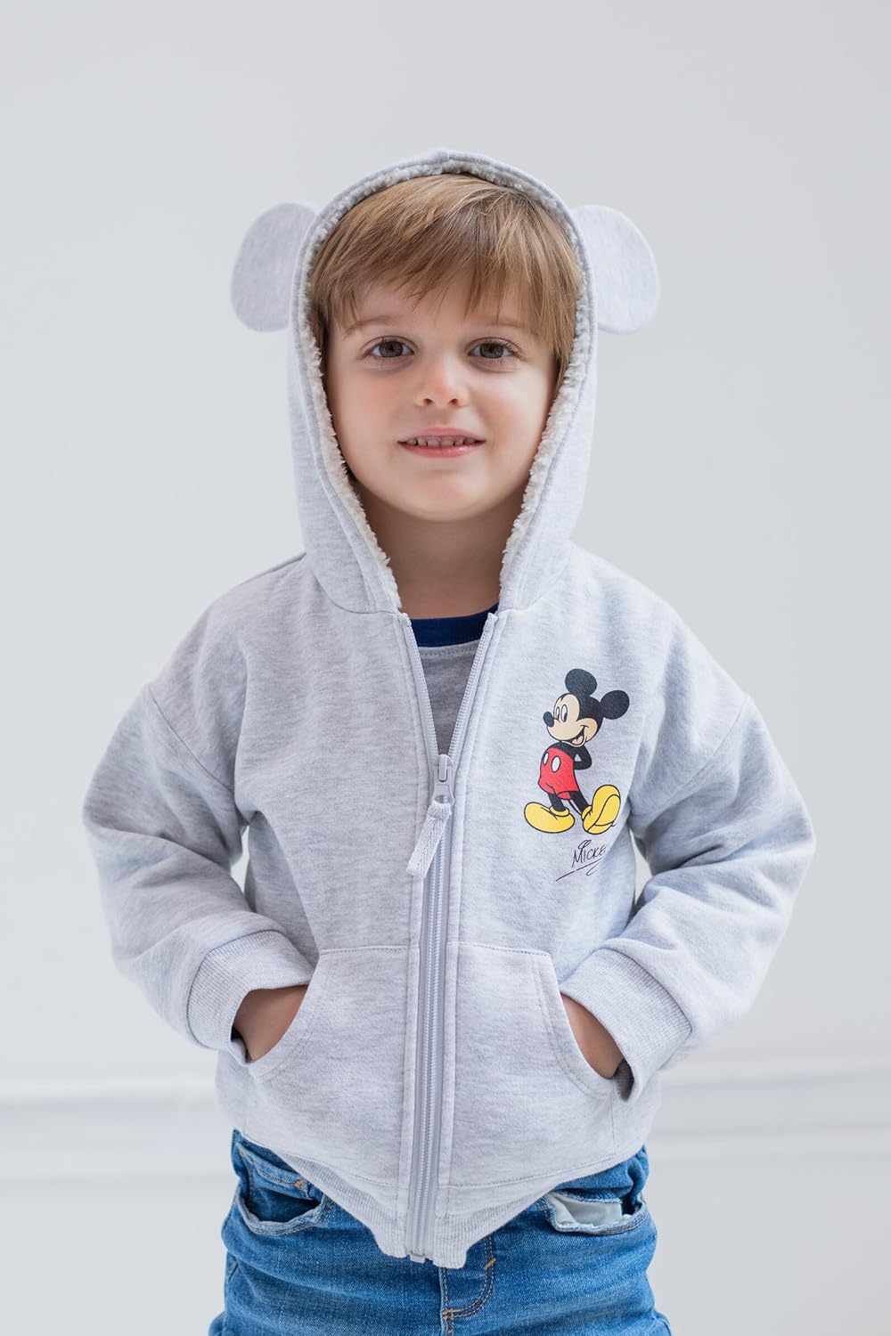 Mickey Mouse Simba Fleece Zip Up Hoodie Newborn Toddler