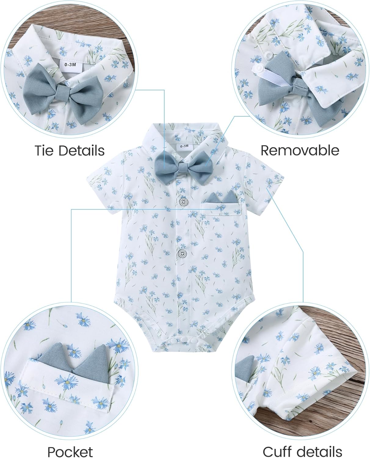 YALLET Baby Boy Tuxedo Suit
