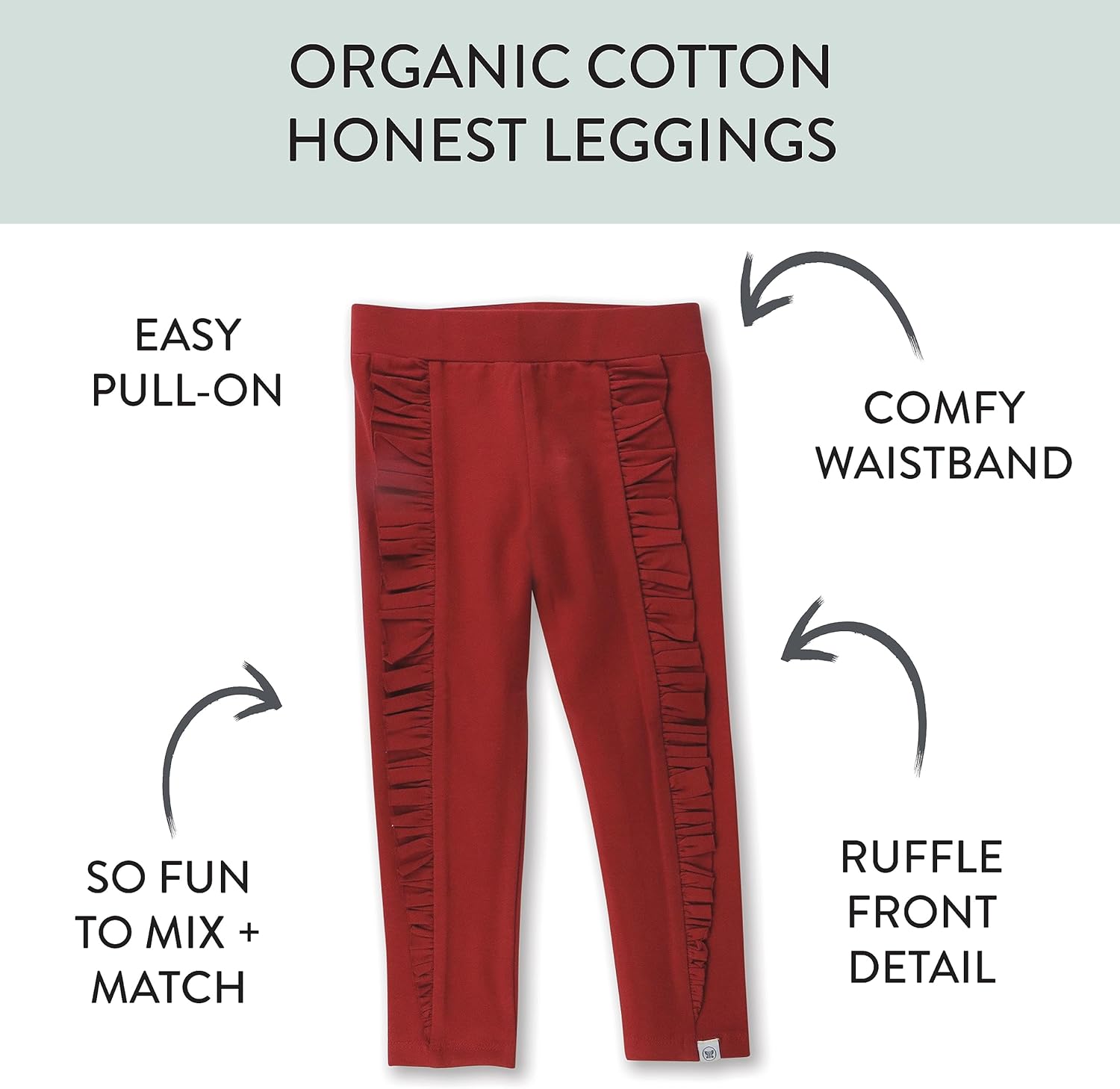 3-PACK Organic Cotton Leggings Honest Baby