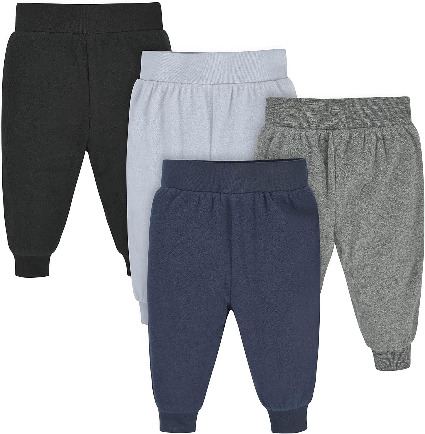 Gerber Baby Boys Microfleece Pants - Mix Match 4-Pack