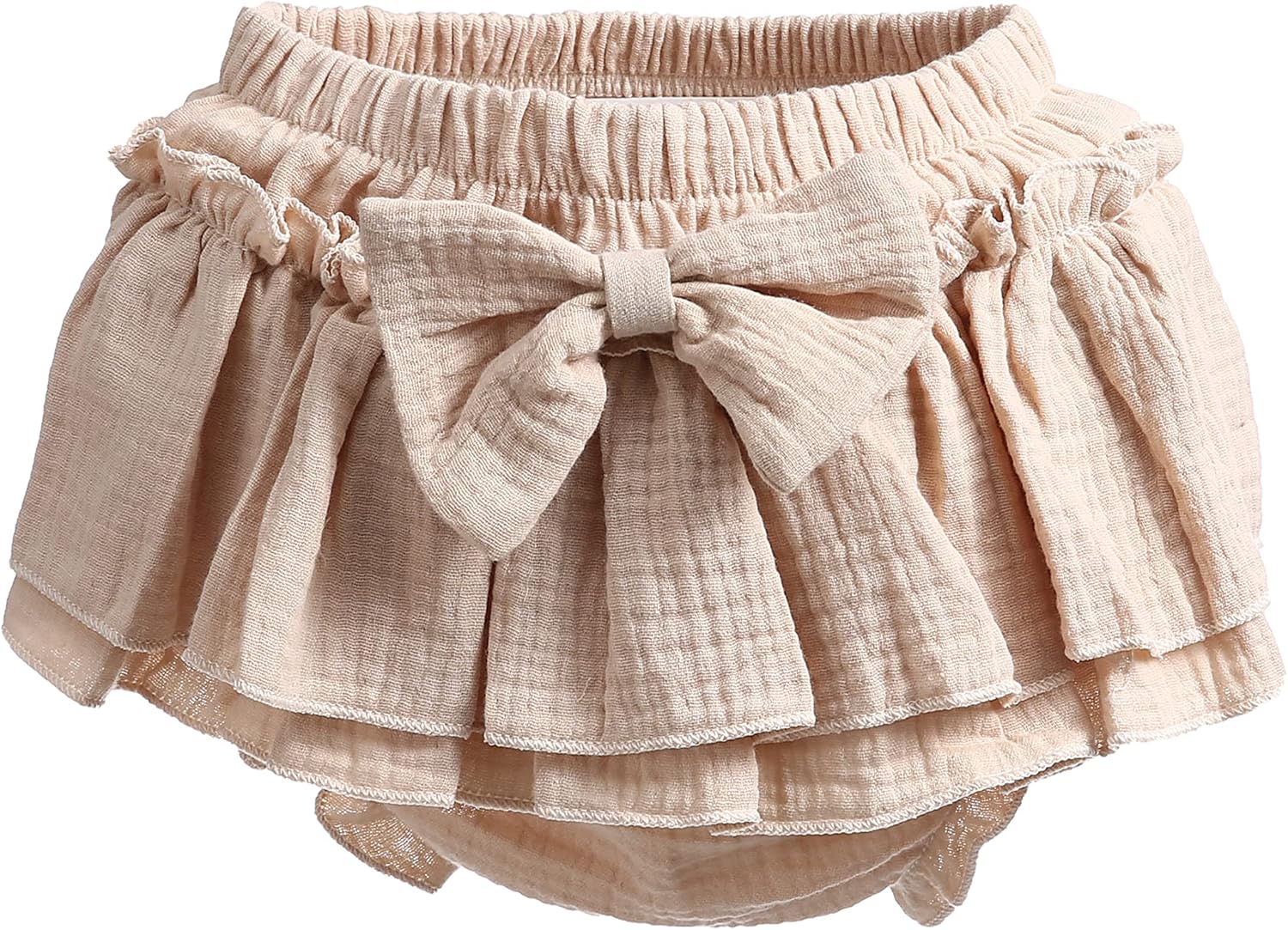 Newborn Girl Cotton Skirt Set with Built-in Shorts