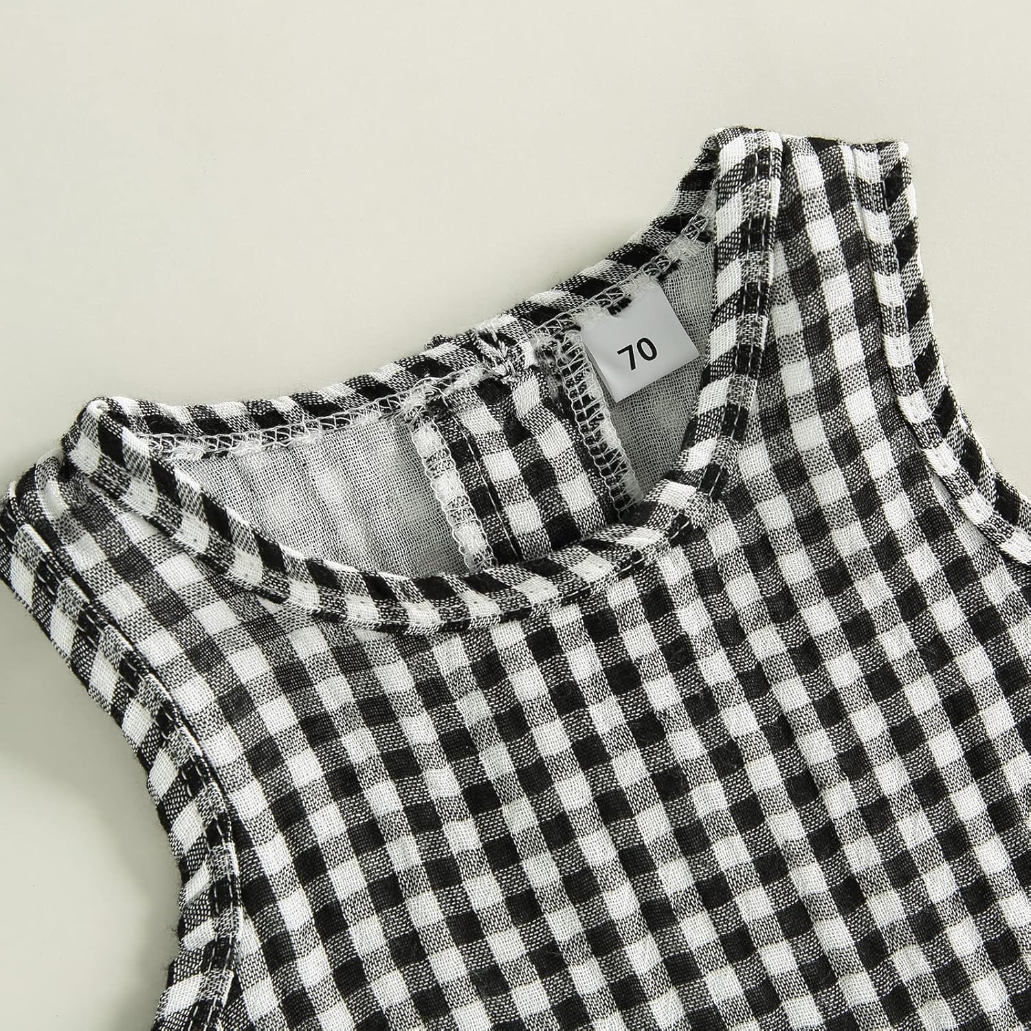 Omkzanbi 2-Piece Summer Cotton Linen Shorts Outfit for Baby