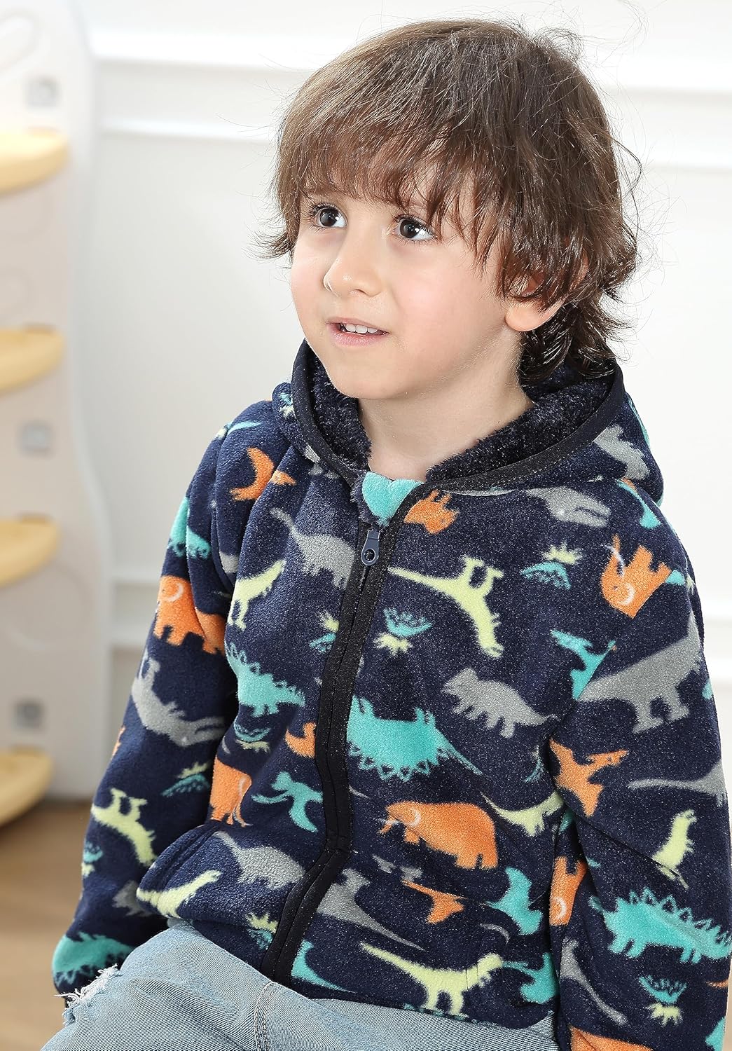 Feidoog Toddler Fleece Jacket - Soft Waterproof Cute Design Perfect for Kids
