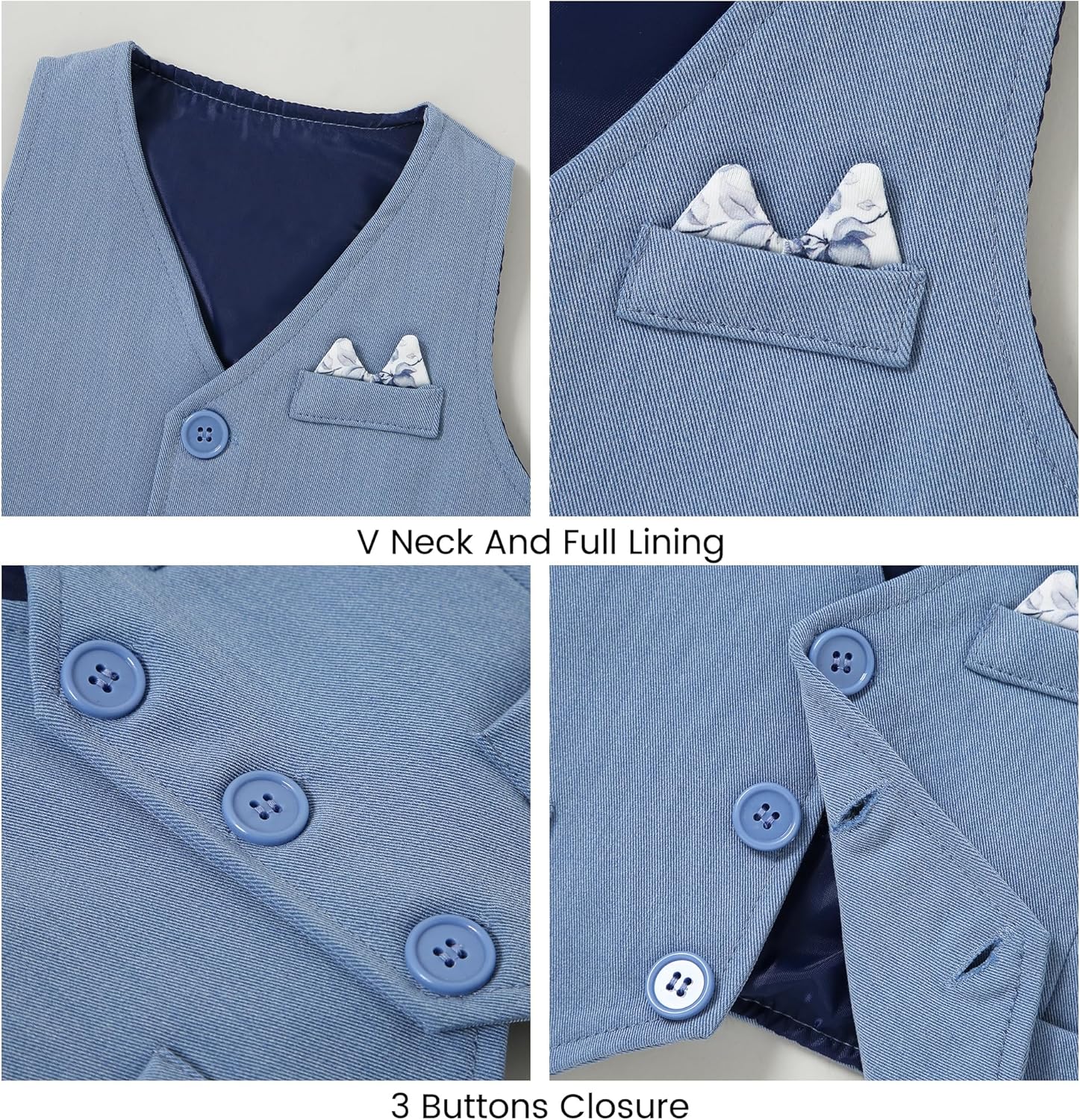 YALLET Baby Boy Suits 0-24m Bowtie Vest Pants