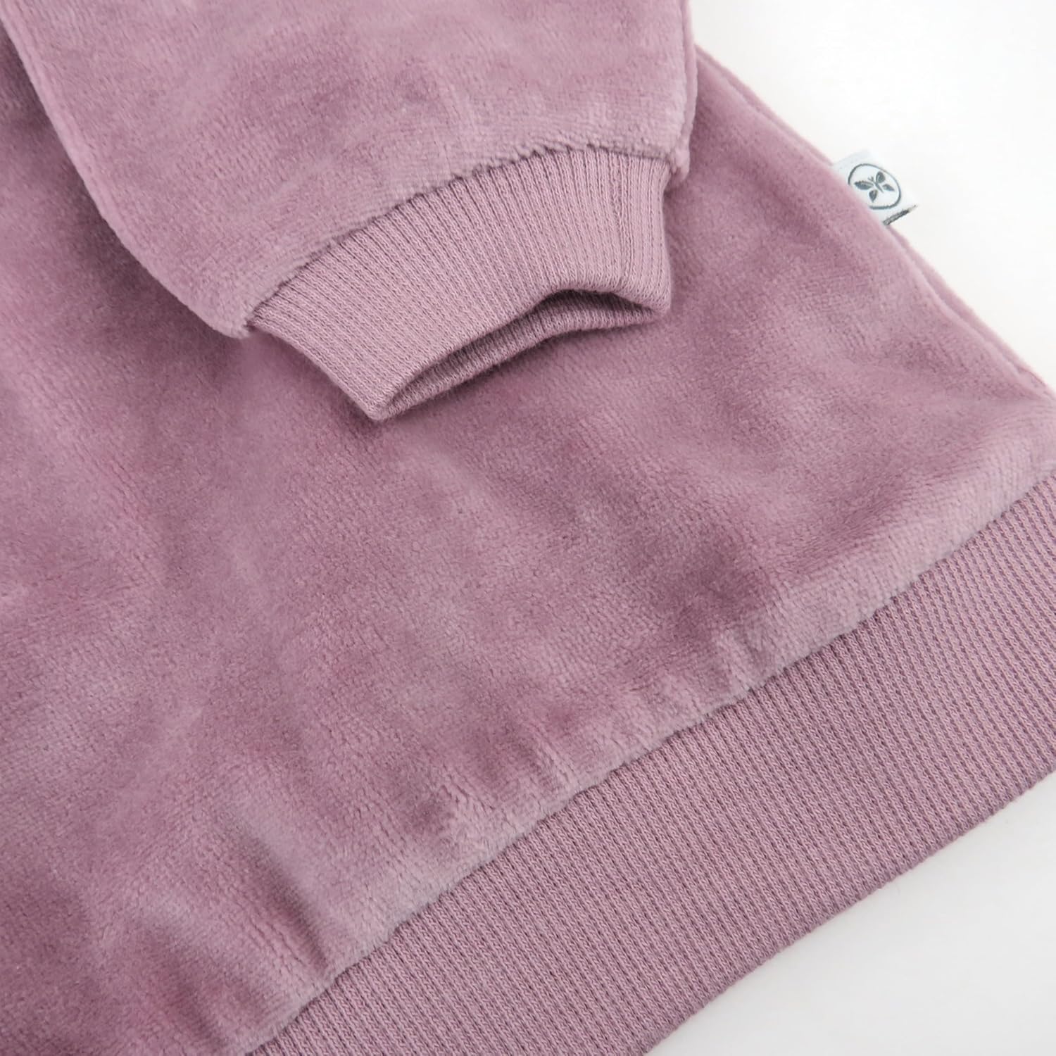HonestBaby Velour Pullover Zip Front Sweatshirt Jogger Sweatpants Set