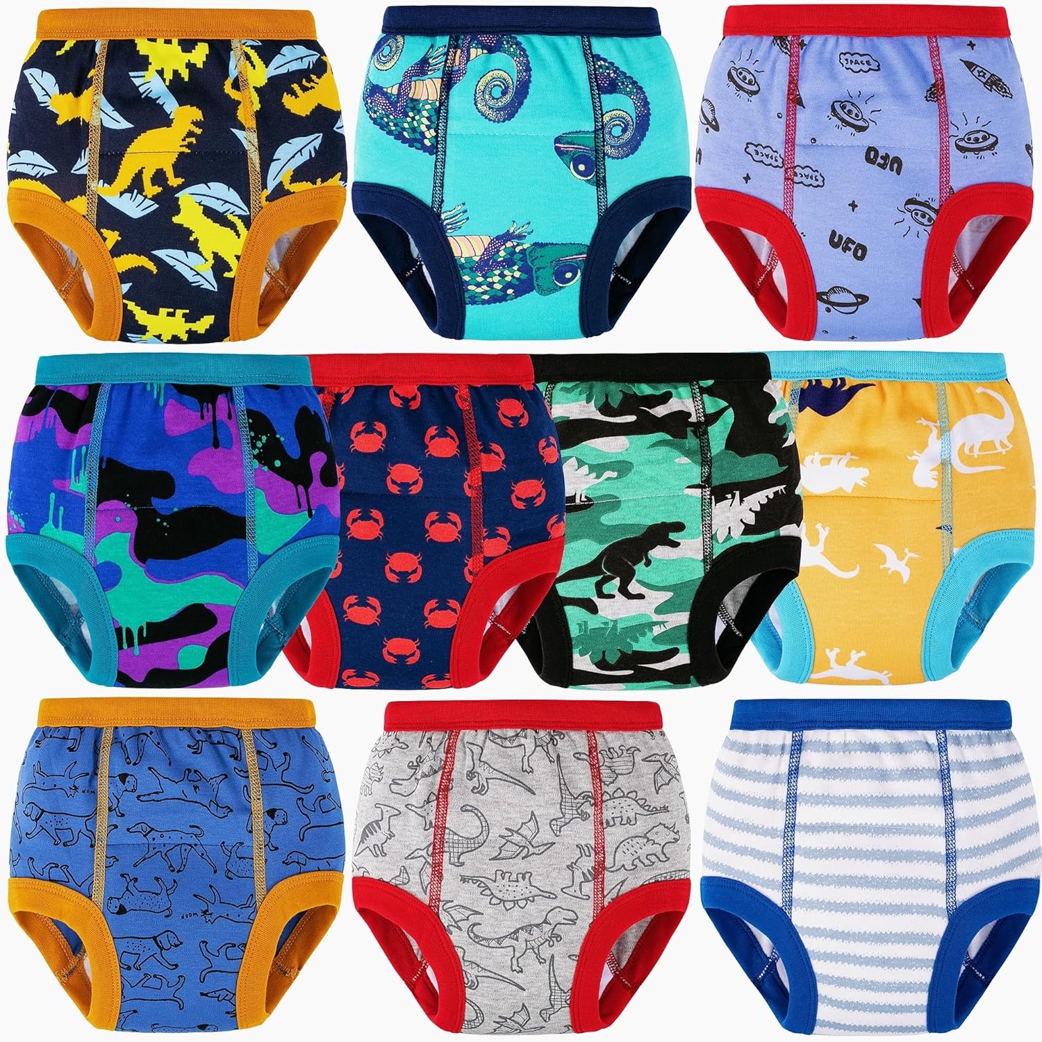 BIG ELEPHANT 10-Pack Potty Training Underwear for Kids