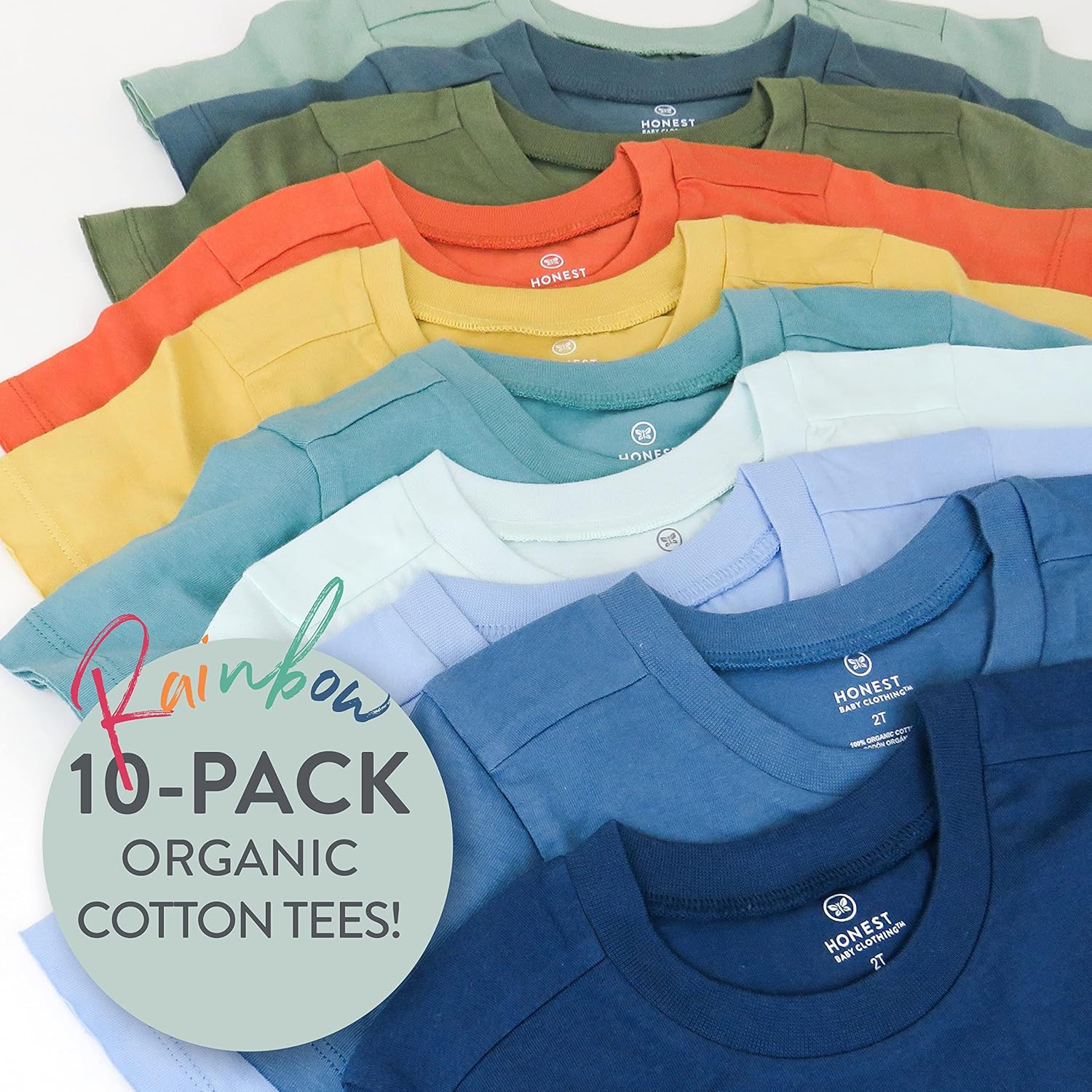 HonestBaby Multipack Organic Cotton T-Shirts for Babies