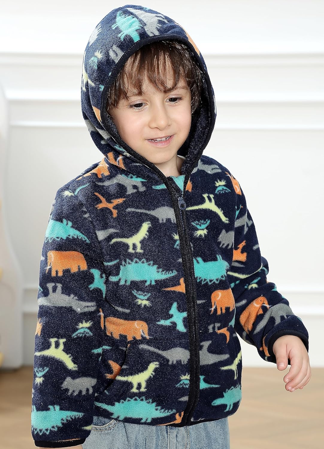 Feidoog Toddler Fleece Jacket - Soft Waterproof Cute Design Perfect for Kids