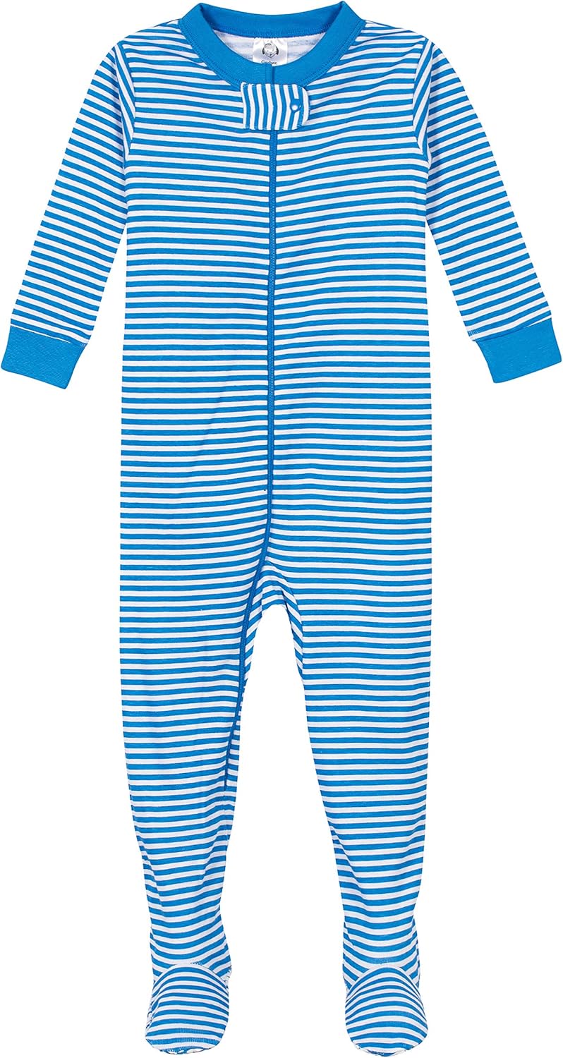 Gerber Baby Boys 4-Pack Footed Pajamas for Safe Sleep