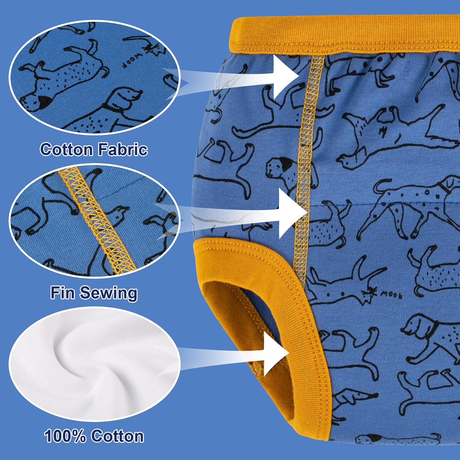 BIG ELEPHANT 10-Pack Potty Training Underwear for Kids