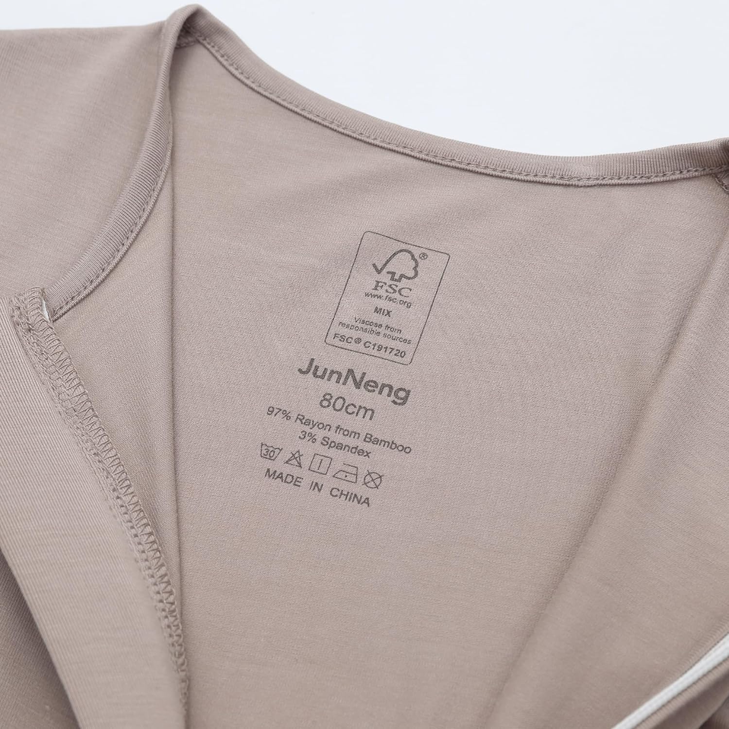 Bamboo Baby Romper with Mittens for Safe Cot Sleep