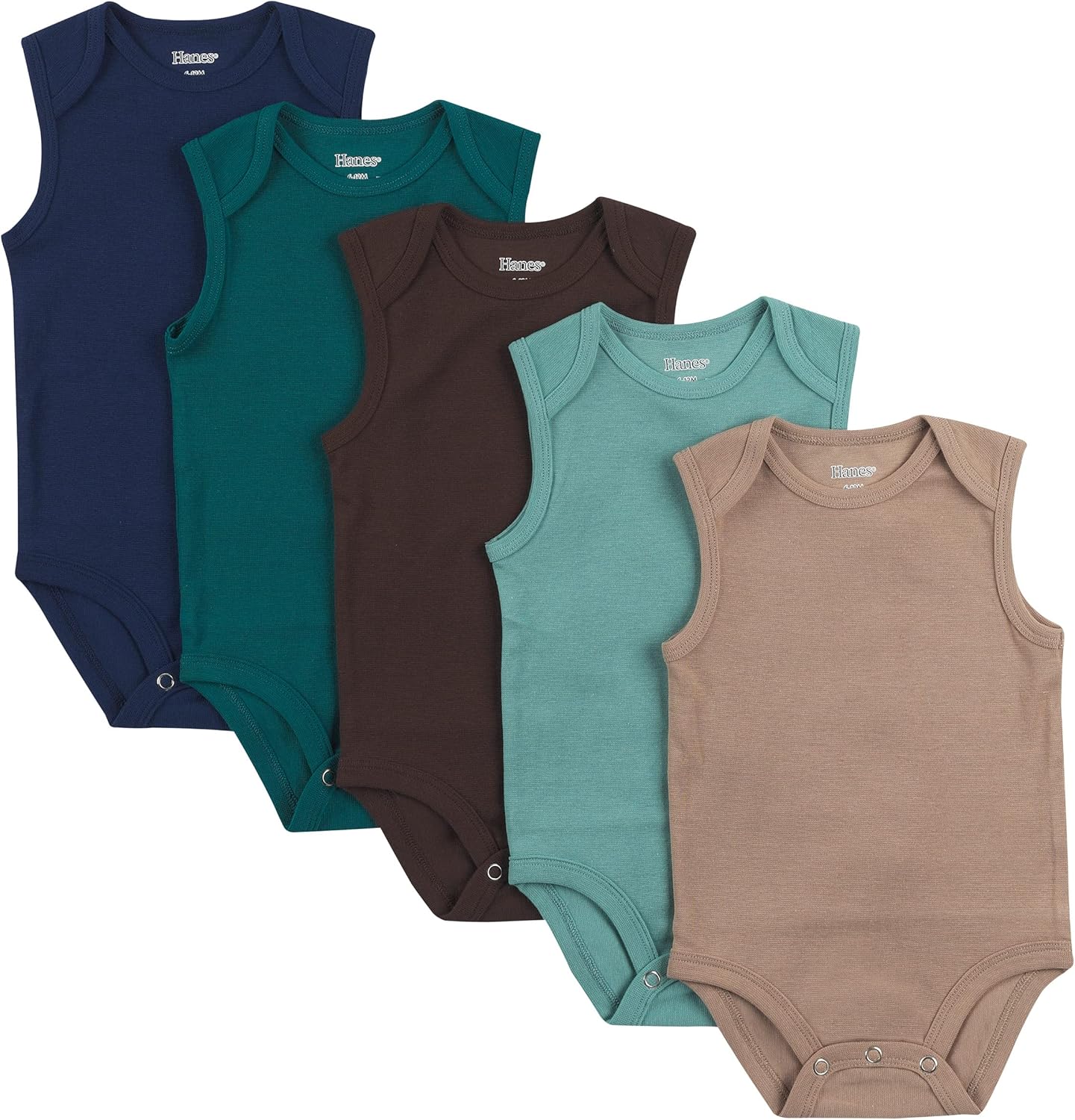 Hanes Baby Boys Girls Ultimate Flexy Bodysuit 5-Pack