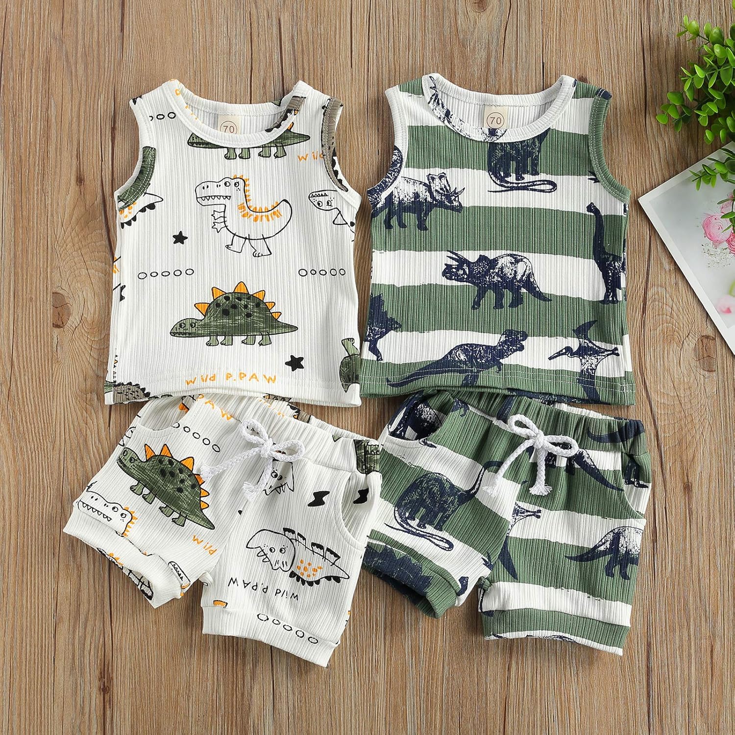 Ledy Champswiin dinosaur summer outfit set
