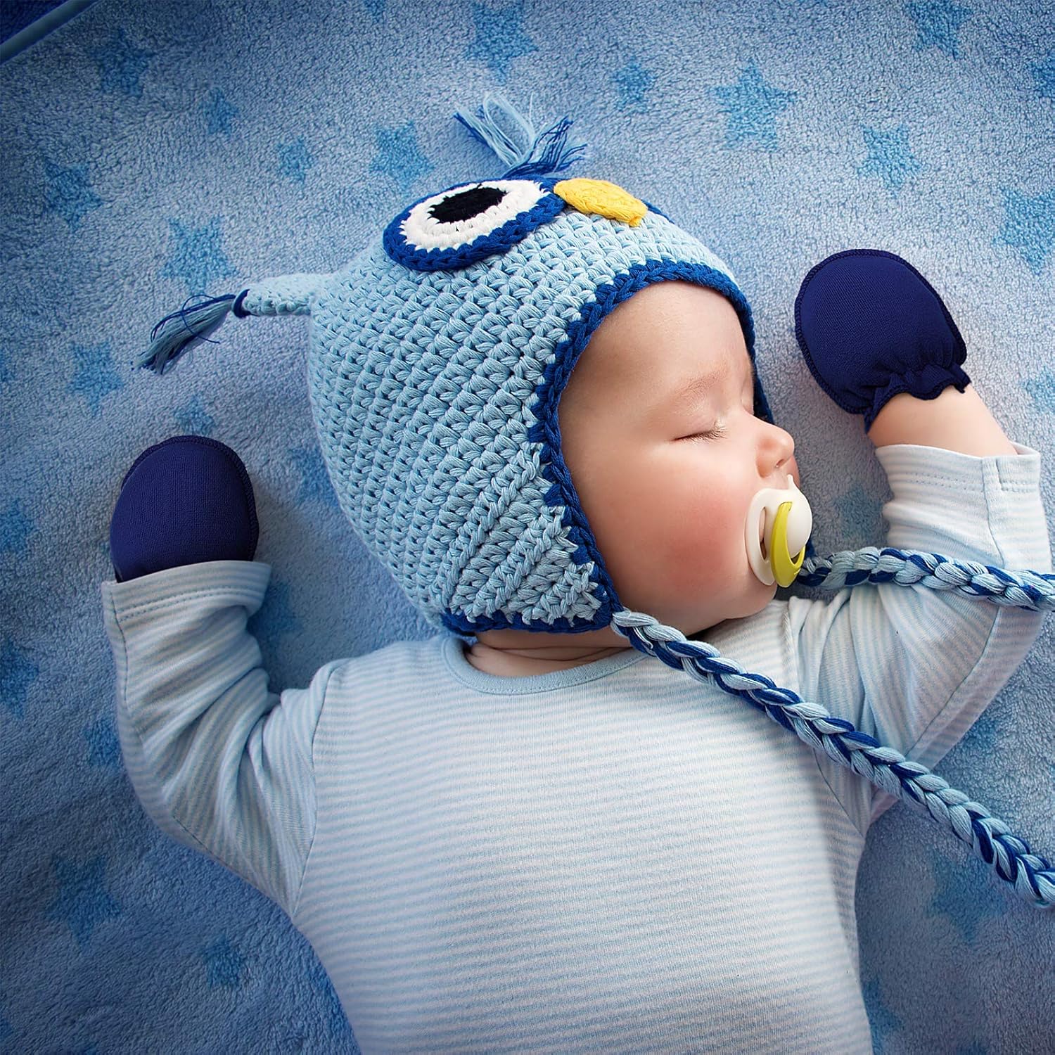 9 Pairs Newborn Baby Mittens 0-6 Months Soft No Scratch Gloves