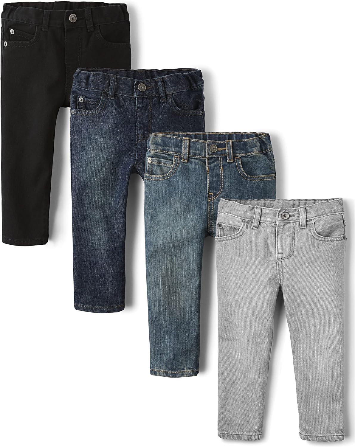 The Childrens Place Baby and Toddler Boys Basic Skinny Jeans Durable Denim Multipack