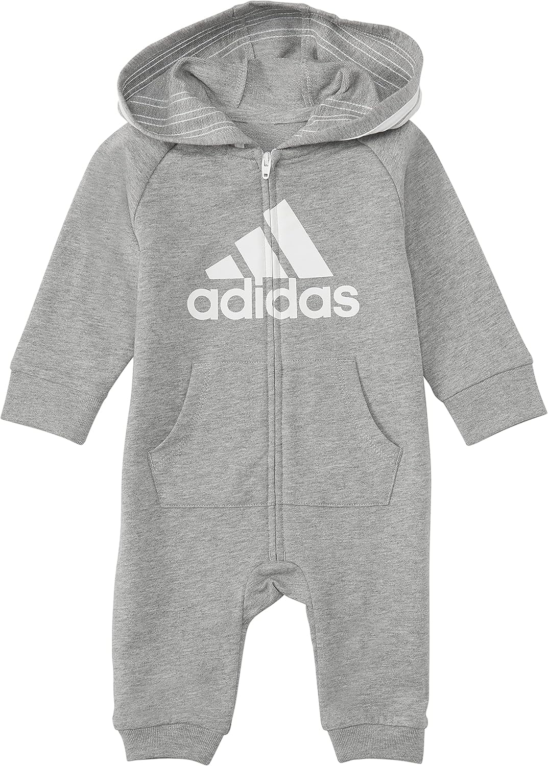 Adidas Boys Long Sleeve Zip Front Hoodie Coveralls
