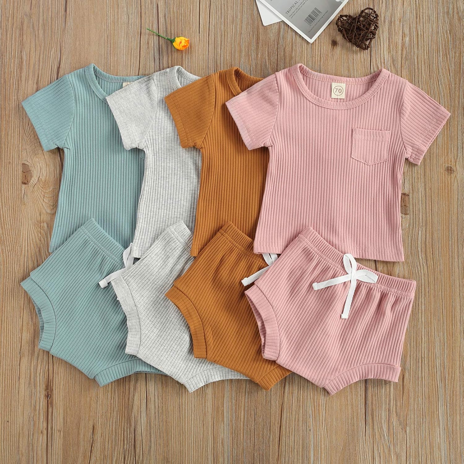 Newborn Baby Summer ROMPER SHORTS Set