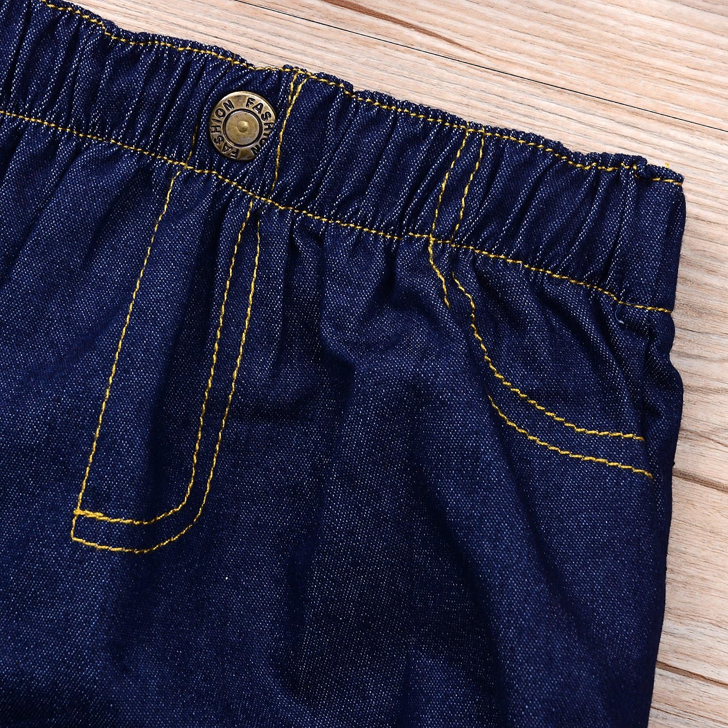Perfect Baby Girl Outfit STylish Tank Top Denim Shorts for Girls