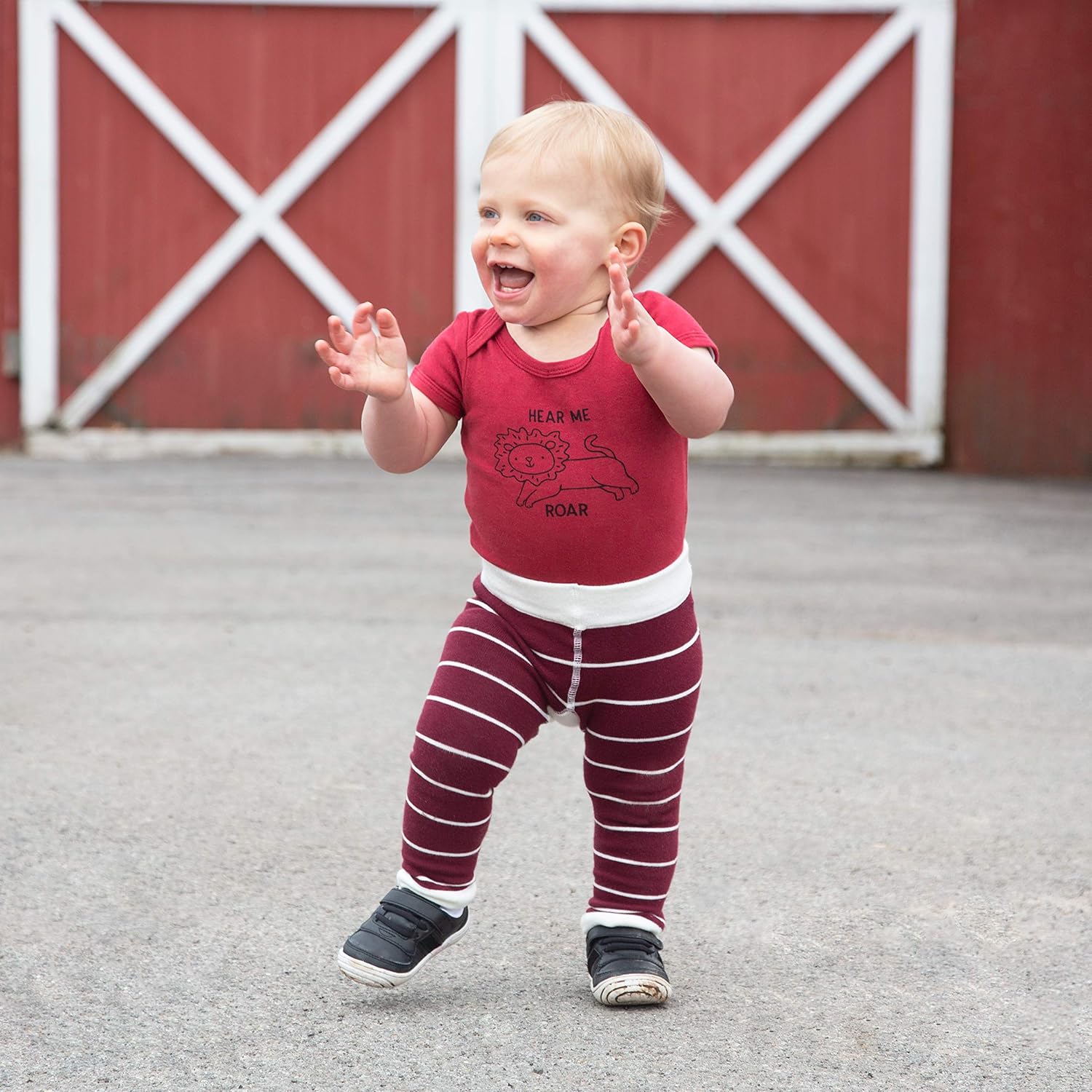 Loving Lion Red Leggings for Babies