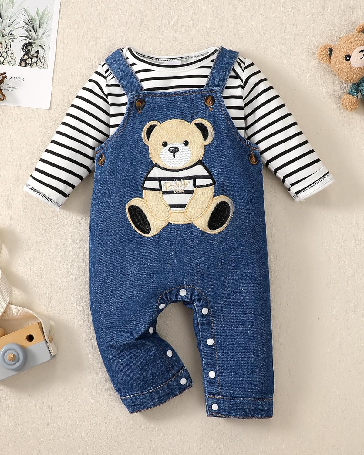Unique Stripe Animal Romper for Newborn Boy