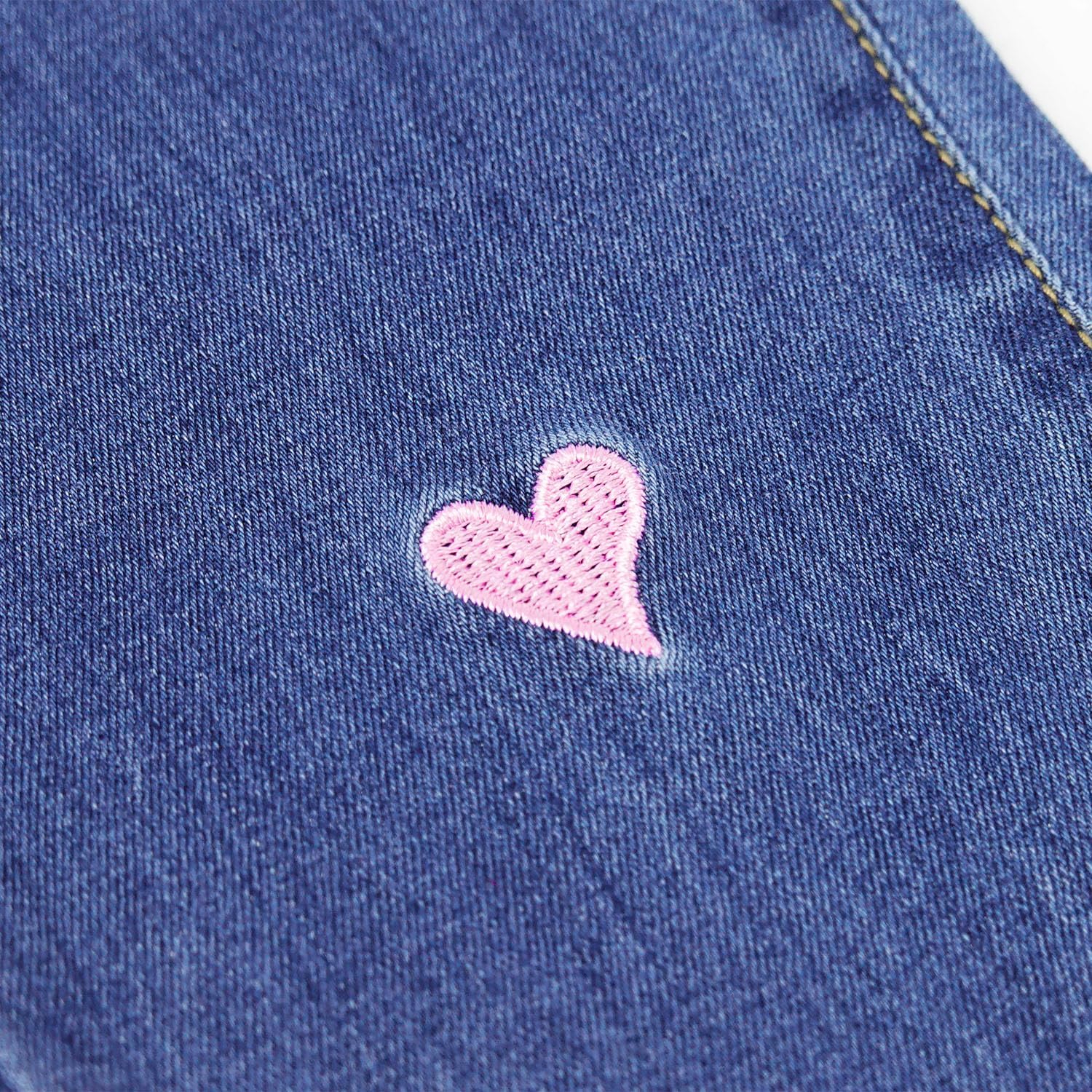KIDSCOOL SPACE Baby Little Girls Washed Denim Jeans