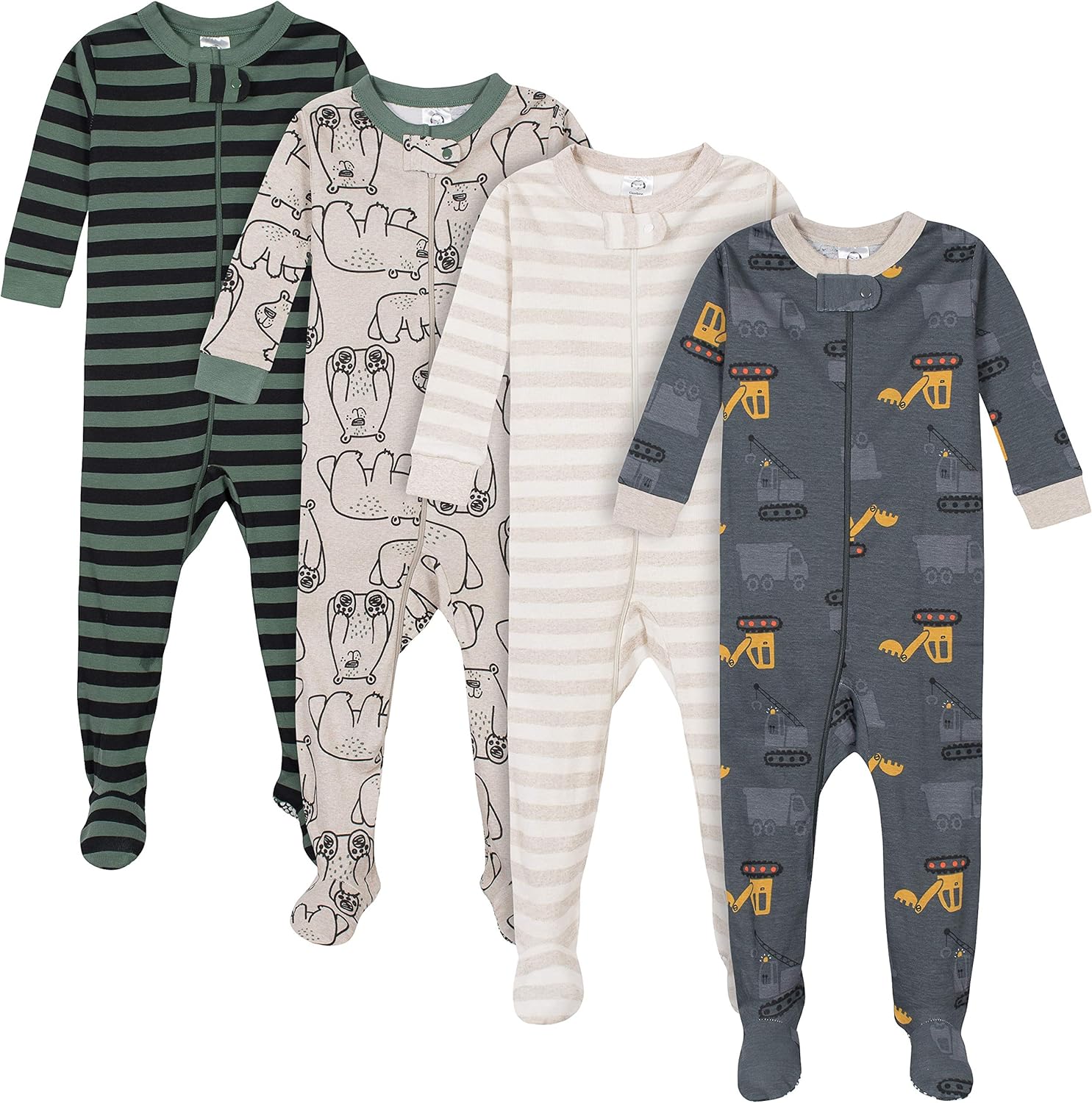 Gerber Baby Boys 4-Pack Pajamas for Safe Sleep