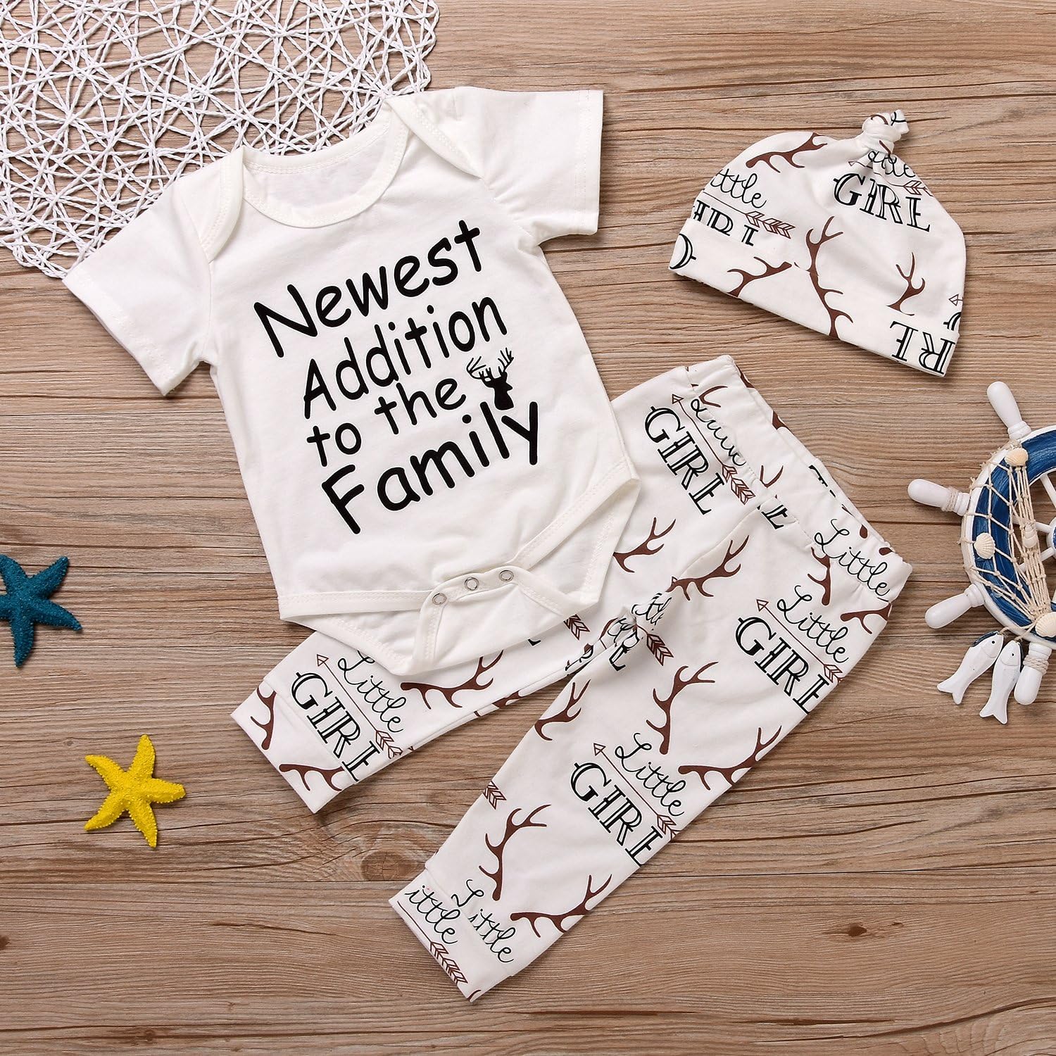 Newborn Suit for Baby shower - deer print