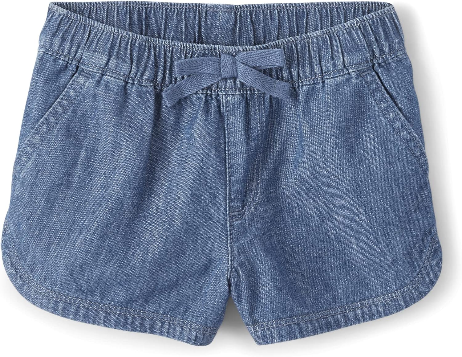 The Childrens Place Baby Girls and Toddler Pull On Chambray Shorts