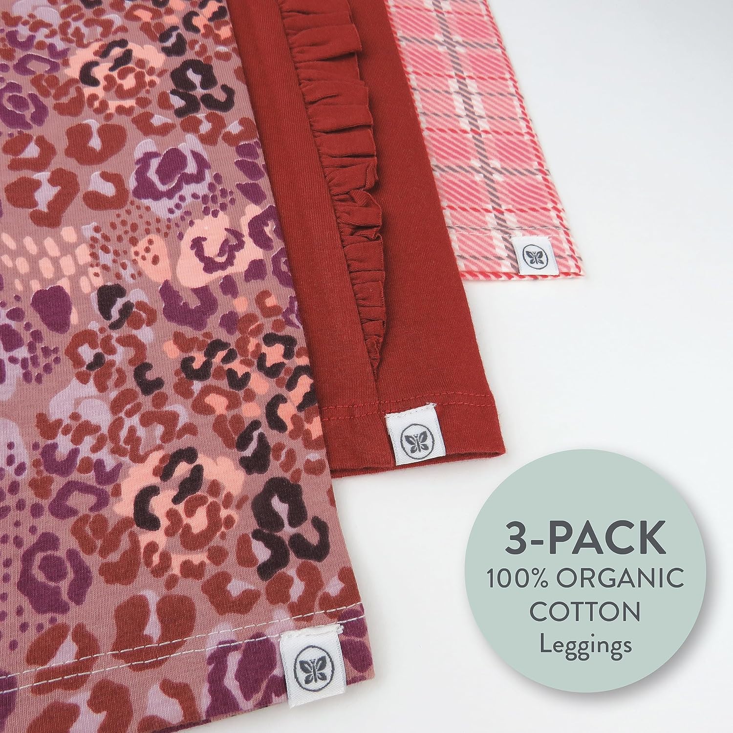 3-PACK Organic Cotton Leggings Honest Baby