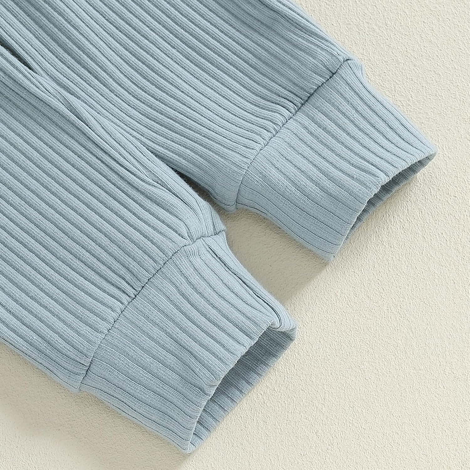 Baby Boy 3-6-12-18 Months Ribbed Knit Romper and Pants Set