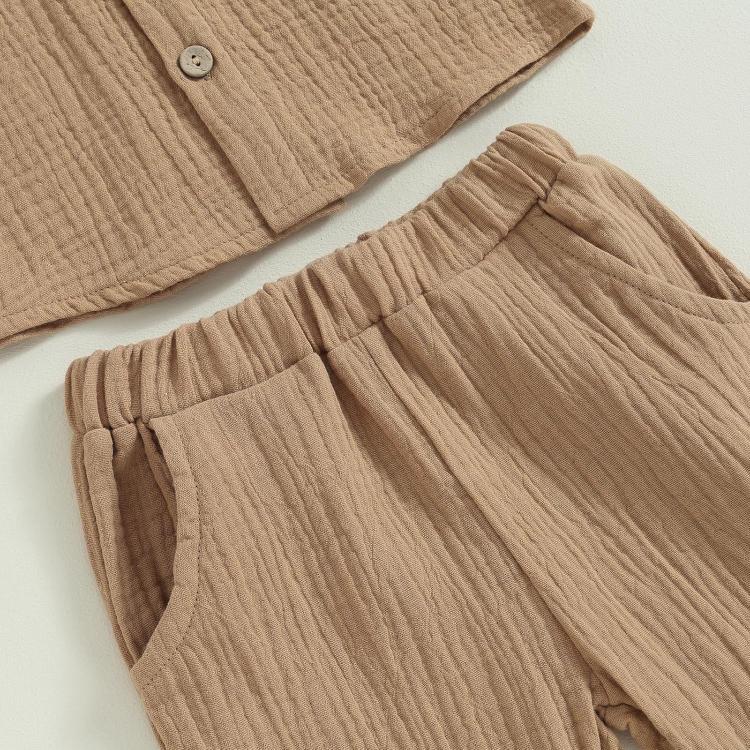 Cotton Linen Toddler Boys Girls Clothes