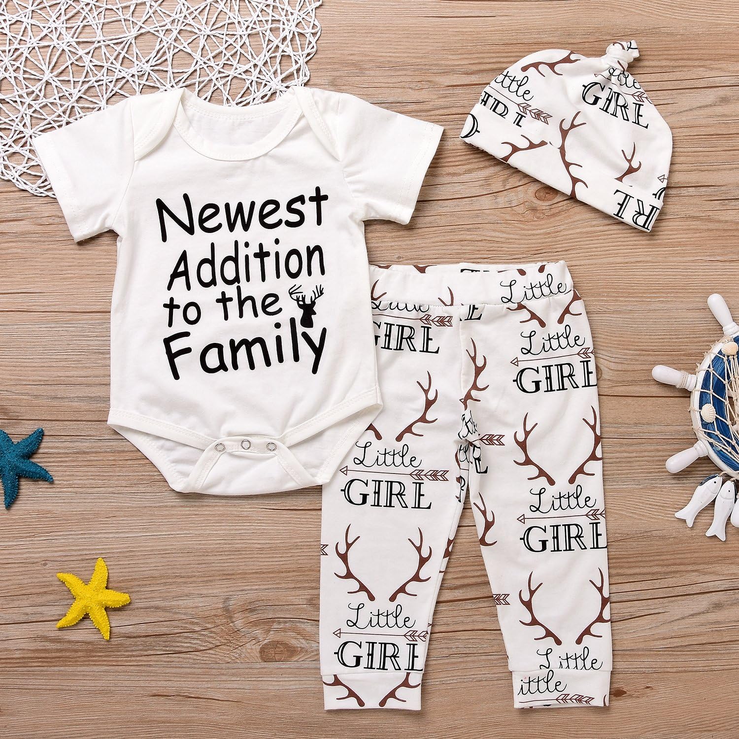 Newborn Suit for Baby shower - deer print